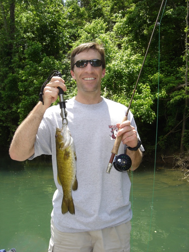 Steve and his first fly rod smallie
